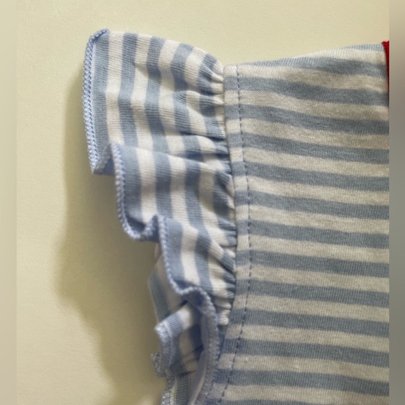 NWT Little English Angel Sleeve Stripe Cotton Shirt - Picture 3 of 3